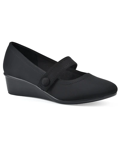 Cliffs by White Mountain Women's Brightly Mary-Jane Style Wedge