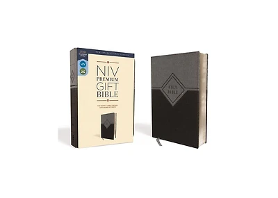 Niv, Premium Gift Bible, Leather soft, Black, Gray, Red Letter, Comfort Print- The Perfect Bible for Any Gift-Giving Occasion by Zondervan
