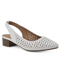 White Mountain Women's Boronic Block Heel Slingbacks