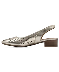 White Mountain Women's Boronic Block Heel Slingbacks