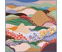 Jessie Zhao New York Double Sided Silk Scarf Of Floral Mountain
