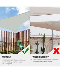 10 Ft Triangle Sun Shade Sail Canopy 97% Uv Block Patio Awning Outdoor Garden
