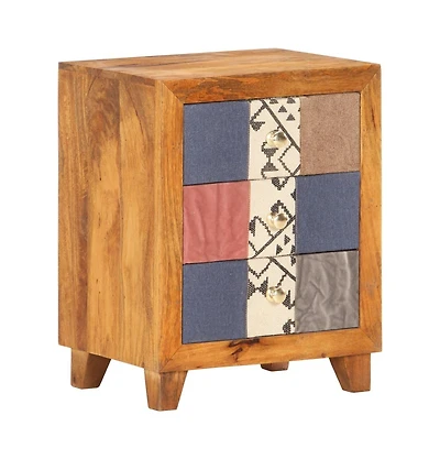 Bedside Cabinet 15.7"x11.8"x19.7" Solid Mango Wood
