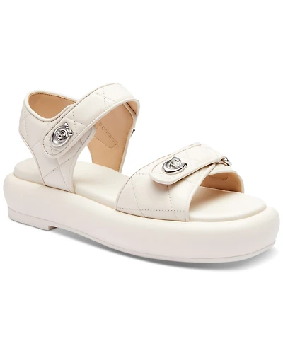 Coach Women's Peyton Double Buckle Flatform Sandals
