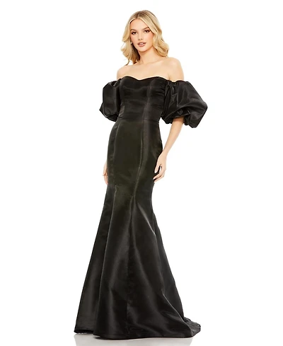 Mac Duggal Women's Sweetheart Off The Shoulder Puff Sleeve Gown