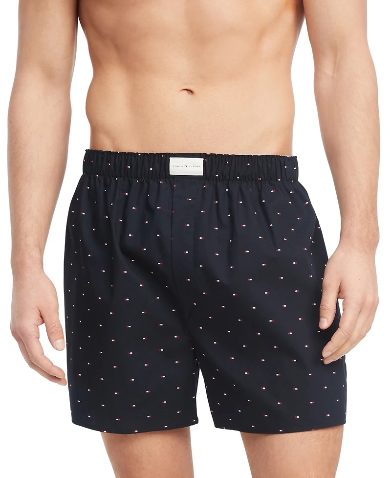 Tommy Hilfiger Men's 3-Pack Classic Printed Cotton Poplin Boxers