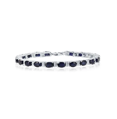 Sterling Silver Gem Tennis Bracelet