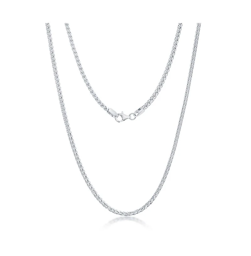 Diamond cut Franco Chain 2.5mm Sterling Silver 30" Necklace