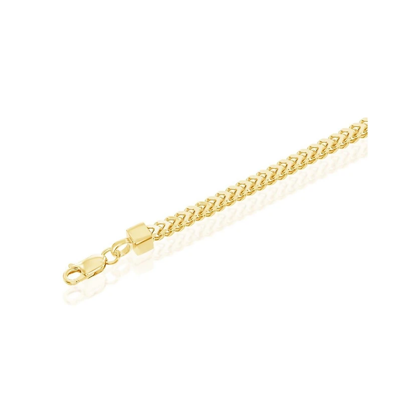 Franco Chain 3mm Sterling Silver or Gold Plated Over Sterling Silver 24" Necklace