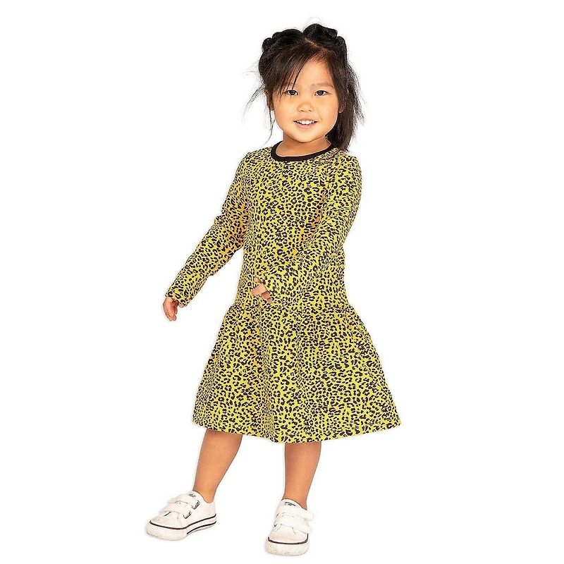 Mightly Girls Fair Trade Organic Cotton Long Sleeve Drop Waist Dress