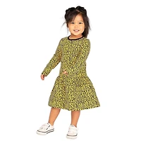 Mightly Girls Fair Trade Organic Cotton Long Sleeve Drop Waist Dress
