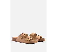 Womens Minata Platform Buckled Slide Sandals