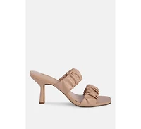 Womens Lady Lynn Gather Around Slip-On Heeled Sandals