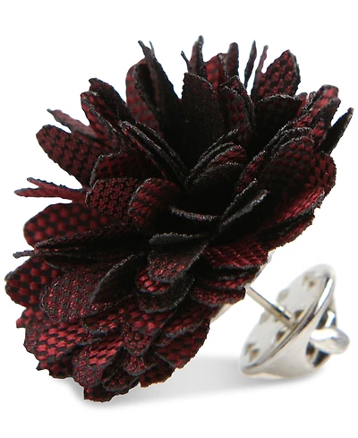 Con.Struct Men's Ceremony Satin Checkerboard Flower Lapel Pin, Created for Macy's