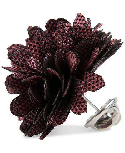 Con.Struct Men's Ceremony Satin Checkerboard Flower Lapel Pin, Created for Macy's