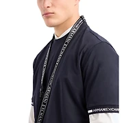 A|X Armani Exchange Men's Jacquard Cuffed-Sleeve T-Shirt