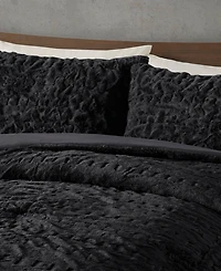 Madison Park Blair Ruched 3-Pc. Faux Fur Comforter Set, Full/Queen