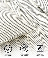 Premium Comforts Striped Wrinkle Resistant Microfiber 3-Pc. Sheet Set, Twin - Stripe