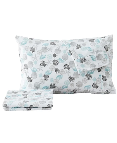 Premium Comforts Coastal Printed Microfiber 3-Pc. Sheet Set, Twin - Coastal