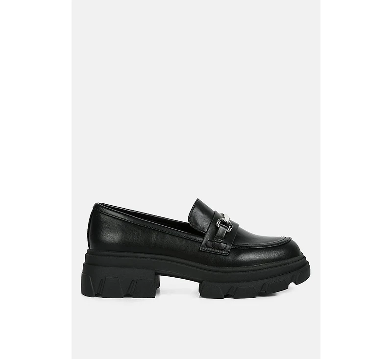 Womens oklyn horsebit embellished chunky platform loafers