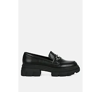 Womens oklyn horsebit embellished chunky platform loafers