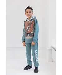 Star Wars Little Boys Darth Vader Boba Fett The Mandalorian Fleece Pullover Hoodie and Pants Outfit Set