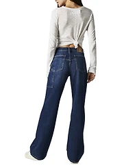 Free People Women's Tinsley Cotton Baggy High-Rise Jeans