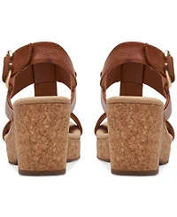 Clarks Giselle Style Wedge Heel Platform Sandals