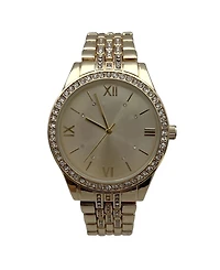 Olivia Pratt Gold Everyday Rhinestones Elegant Look Women Watch