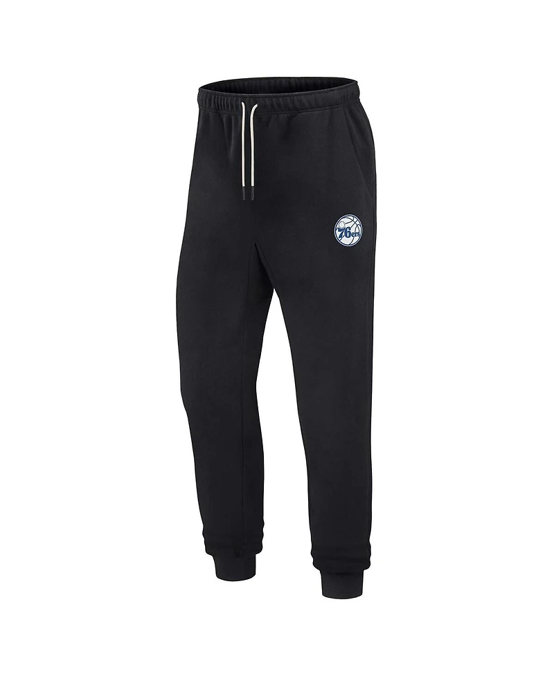 Men's and Women's Fanatics Signature Black Philadelphia 76ers Super Soft Fleece Jogger