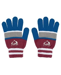 Women's Wear by Erin Andrews Colorado Avalanche Stripe Glove and Scarf Set