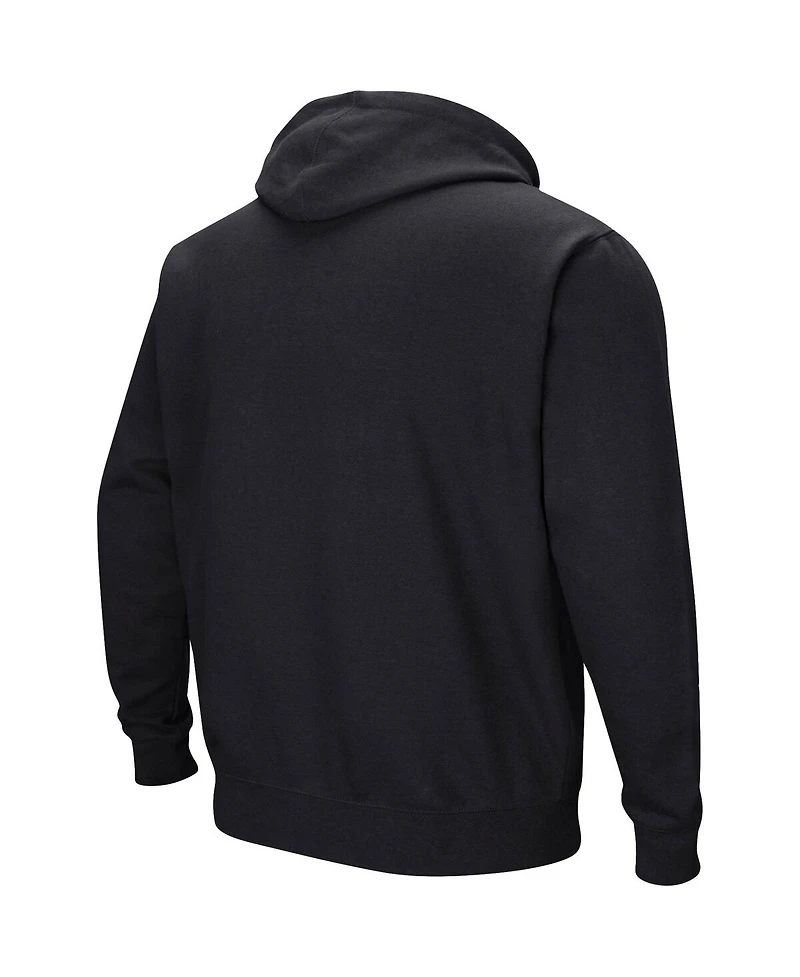 Men's Colosseum Black Northwestern Wildcats Double Arch Pullover Hoodie