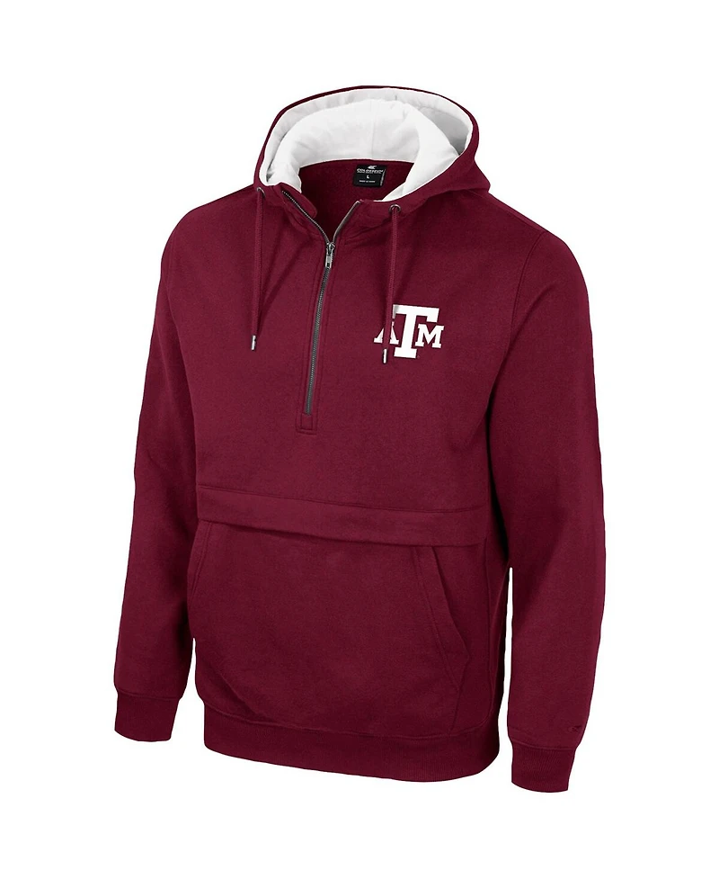 Men's Colosseum Maroon Texas A&M Aggies Half-Zip Hoodie
