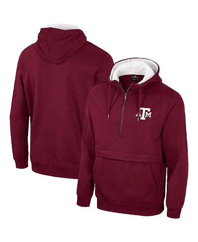 Men's Colosseum Maroon Texas A&M Aggies Half-Zip Hoodie