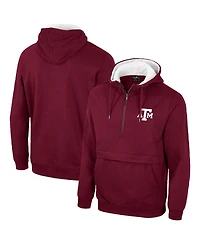 Men's Colosseum Maroon Texas A&M Aggies Half-Zip Hoodie