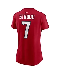 Women's Nike C.j. Stroud Red Houston Texans Player Name and Number T-shirt