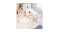 Portable Baby Bedside Bassinet with 5-level Adjustable Heights and Travel Bag