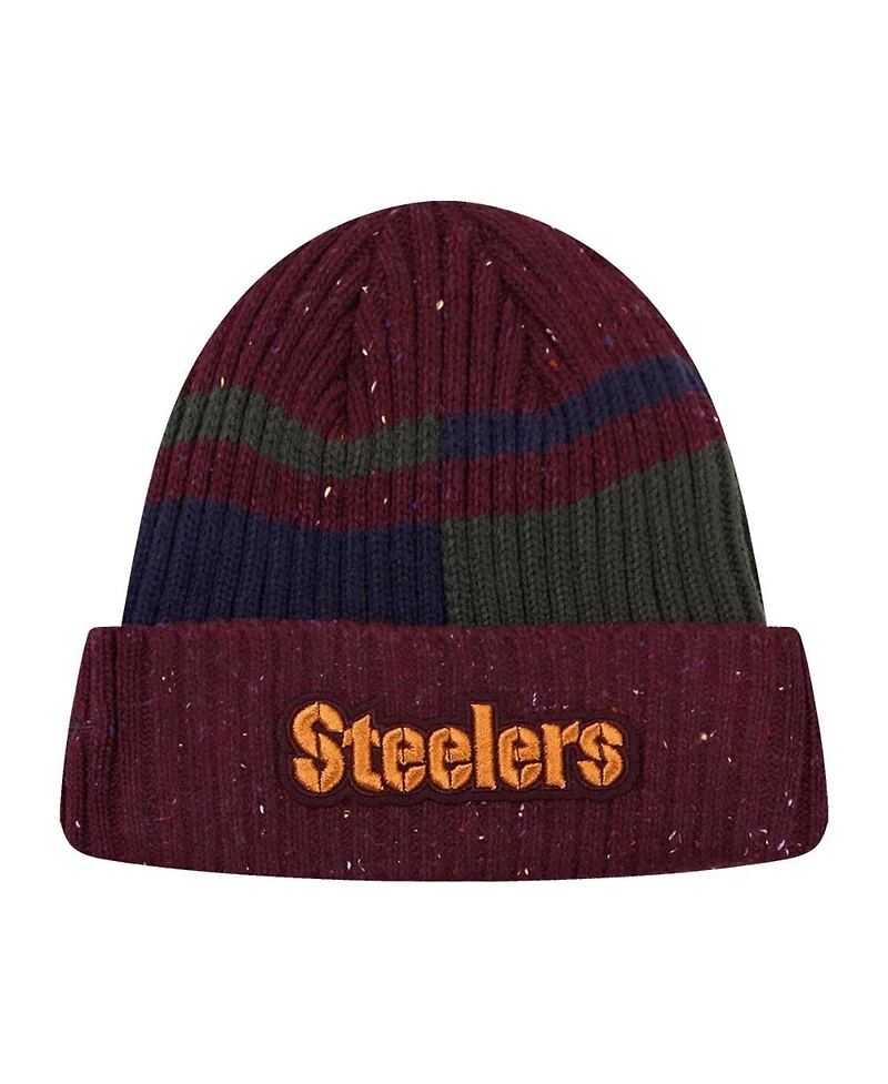 Men's Pro Standard Burgundy Pittsburgh Steelers Speckled Cuffed Knit Hat