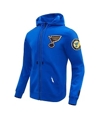 Men's Pro Standard Blue St. Louis Blues Classic Chenille Full-Zip Hoodie Jacket