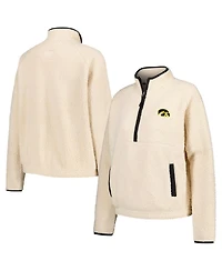 Women's Natural Iowa Hawkeyes Everest Half-Zip Sweatshirt