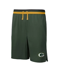Men's Green Green Bay Packers Cool Down Tri-Color Elastic Training Shorts