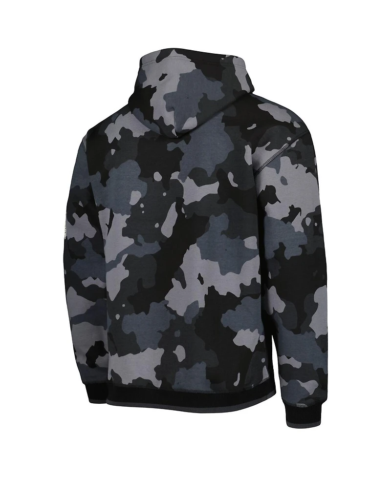 Men's The Wild Collective Black Cleveland Browns Camo Pullover Hoodie