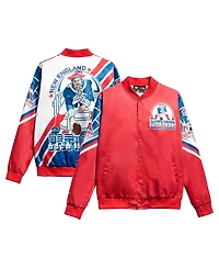 Men's Chalk Line Red New England Patriots Fanimation Satin Full-Snap Jacket