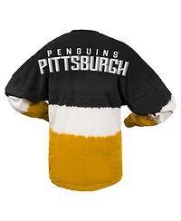 Women's Spirit Jersey Black, Gold Pittsburgh Penguins Ombre Long Sleeve T-shirt