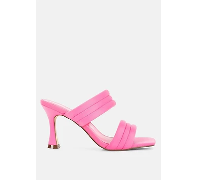 New Crush Quilted Spool Heel Sandals