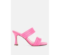 New Crush Quilted Spool Heel Sandals