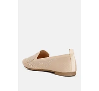 abedi rhinestone embellished pull tab loafers