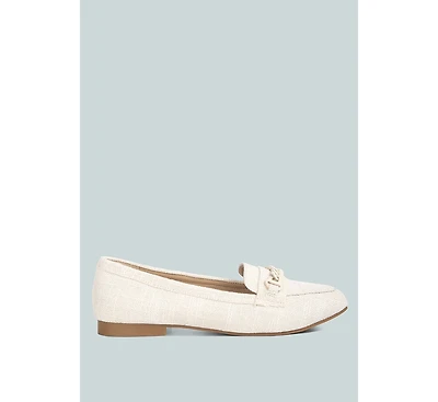 Abeera Chain Embellished Loafers