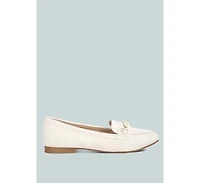 Abeera Chain Embellished Loafers