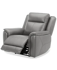 Addyson 41" Zero Gravity Leather Recliner with Power Headrest, Created for Macy's